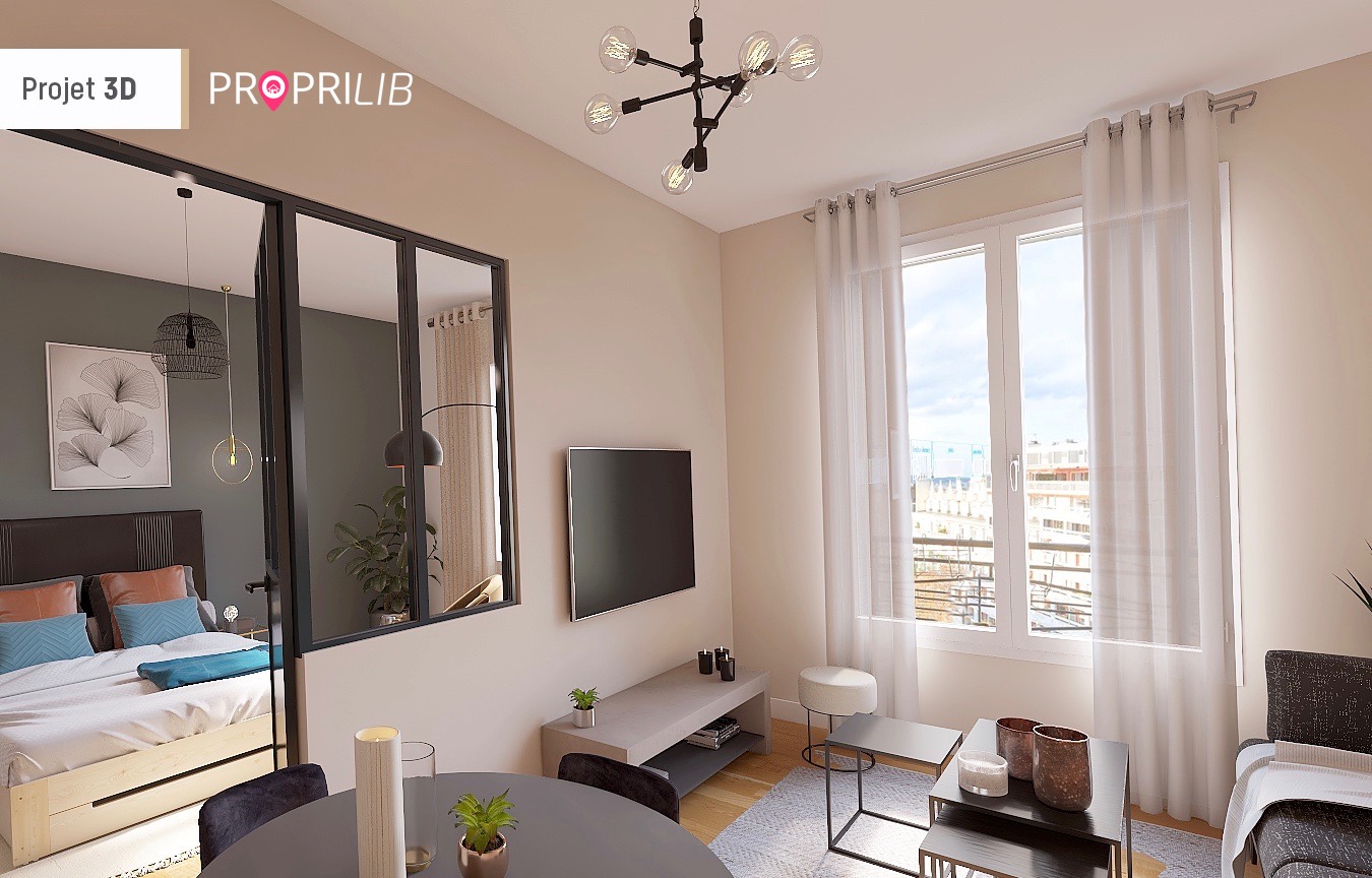 PropriLib l’agence immobilière en ligne à prix fixe vend cet appartement à Paris 19 ème
