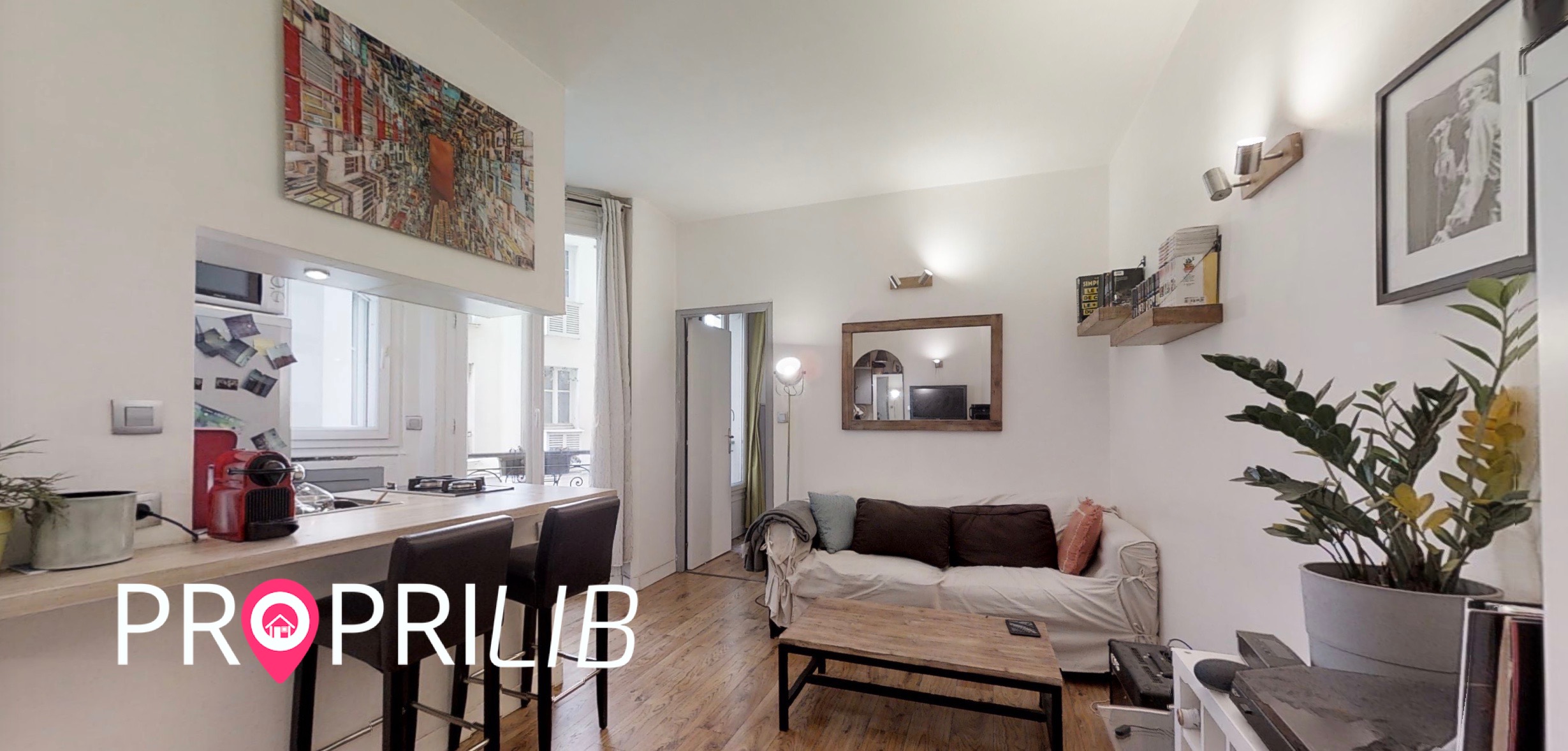 PropriLib l’agence immobilière en ligne à prix fixe vend cet appartement à Paris 18 ème
