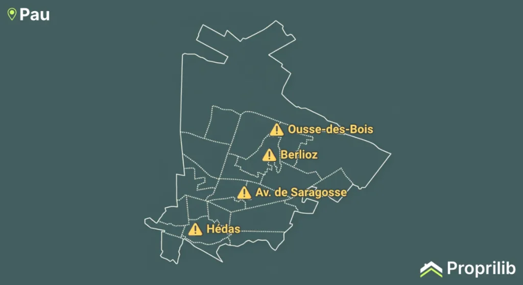 Les quartiers chauds à Pau