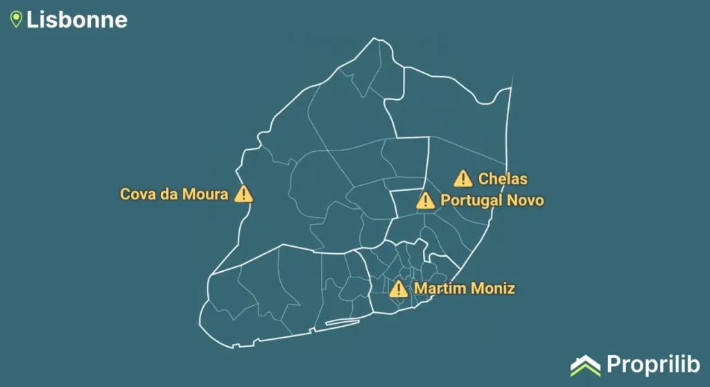 Carter des quartiers chauds à Lisbonne