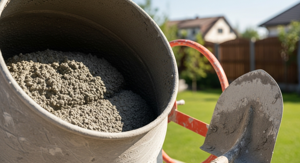 Préparer un sac de ciment de 35 kg à la pelle