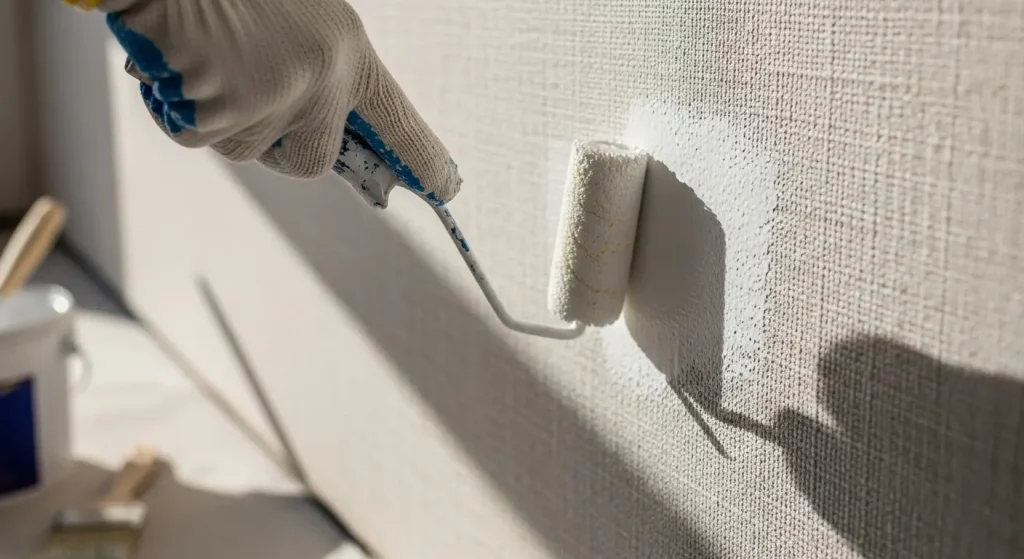 Peindre un mur en tissu