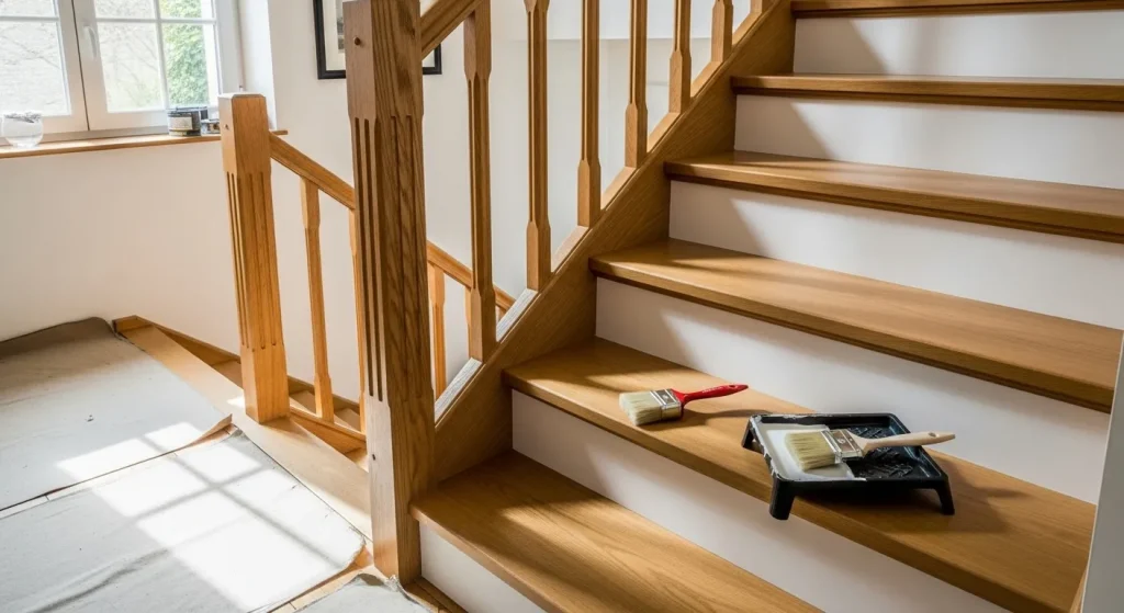 Peindre un escalier en bois sans ponçage