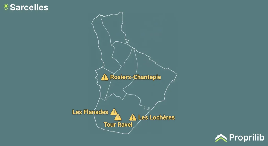 Carte quartier a eviter Sarcelles