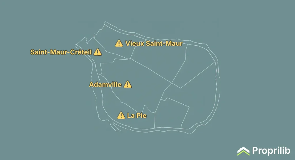 Carte quartier a eviter Saint-Maur-des-Fossés