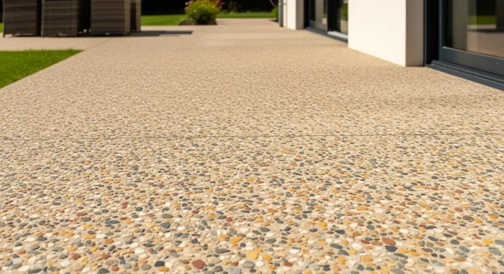 Sol extérieur en béton désactivé