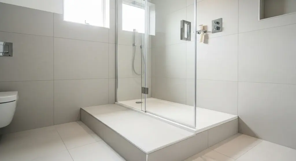 Douche surélevée terminée