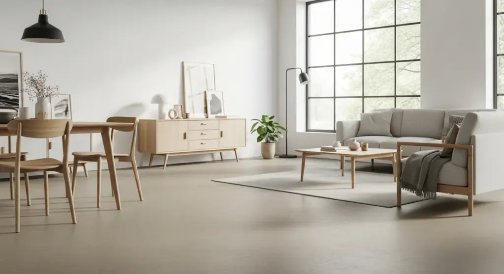 Beton cire dans un interieur moderne