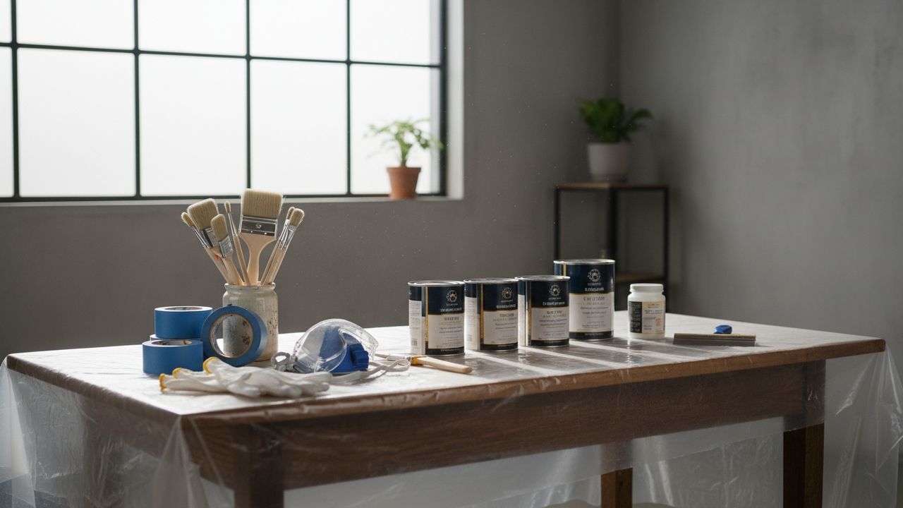 Peinture pour peindre une table en merisier