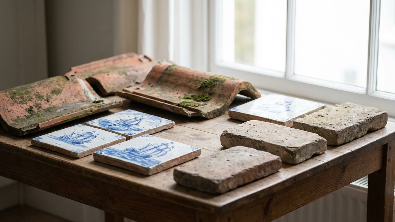 Tuiles en terre cuites de différente formes