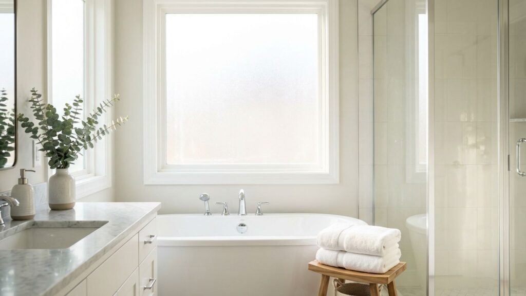 Salle de bain propre et sans calcaire