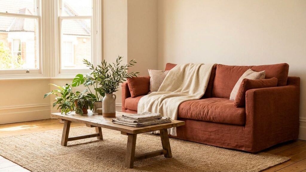 Allier bois et terracotta dans son salon