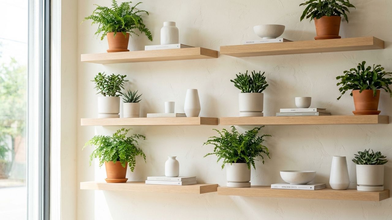 Association du blanc, du bois et de plantes