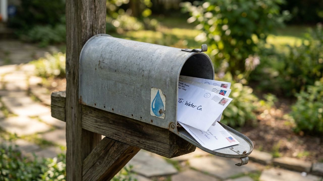 Lettre informant de la durée d'une coupure d'eau