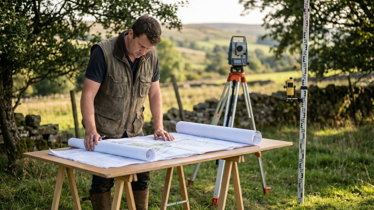 Géomètre consultant un devis détaillé et des plans d'arpentage