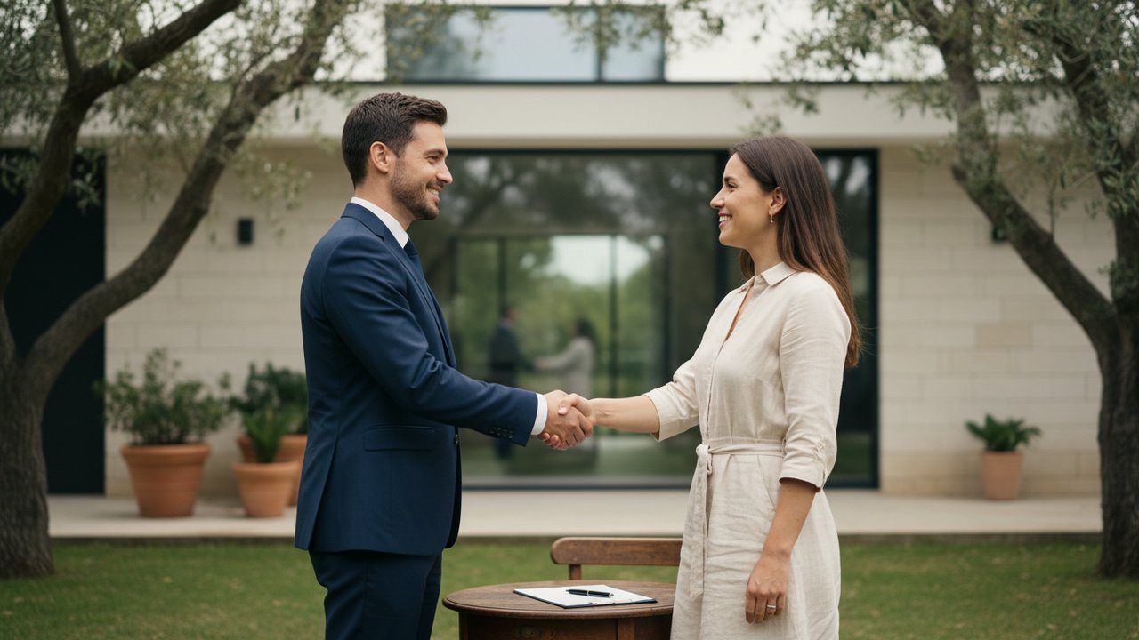 Accord conclu après une négociation réussie sur le prix de la maison