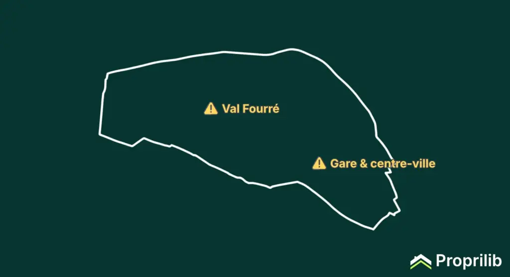 Carte des zones sensibles à Mantes-la-Jolie