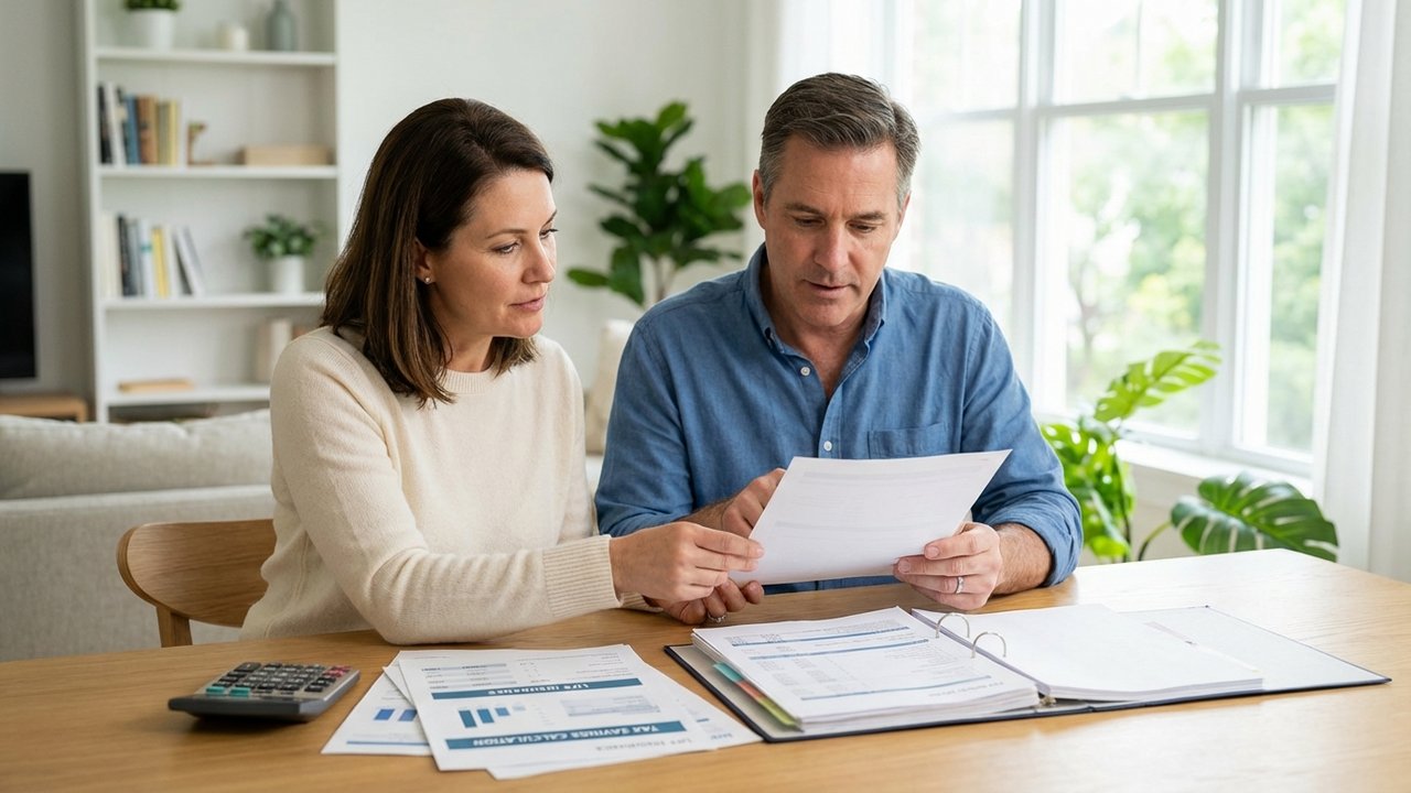 Document financier montrant les économies d'impôt en assurance vie