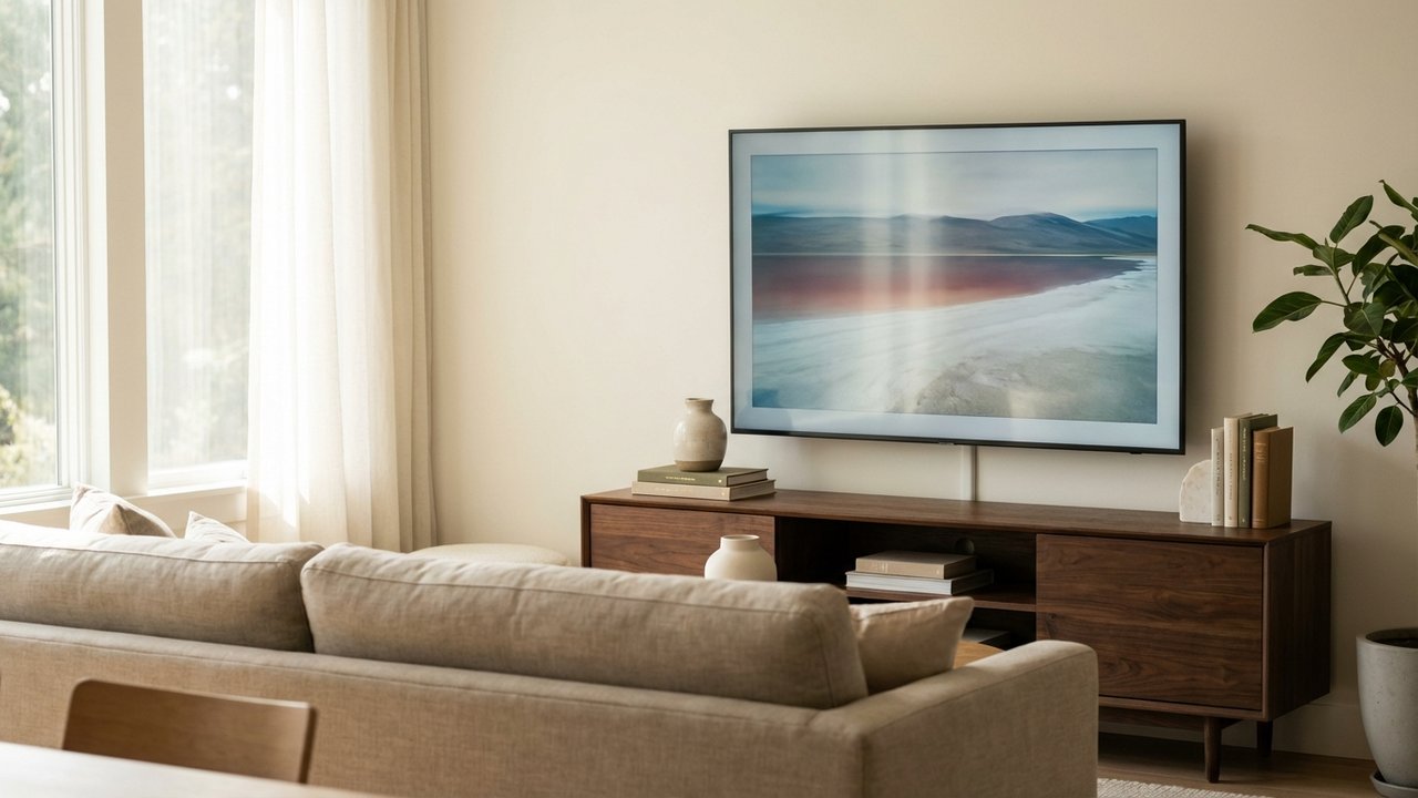 Alignement correct de la hauteur du meuble TV avec le canapé