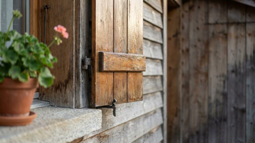 Lasure ou peinture pour bois extérieur : protection d'un volet en bois