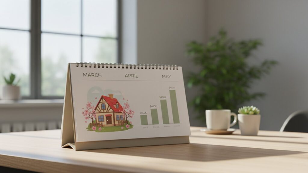 Calendrier illustrant la meilleure période pour vendre son appartement