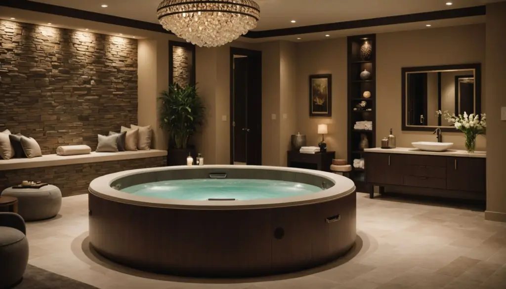 Spa haut de gamme dans une maison luxueuse