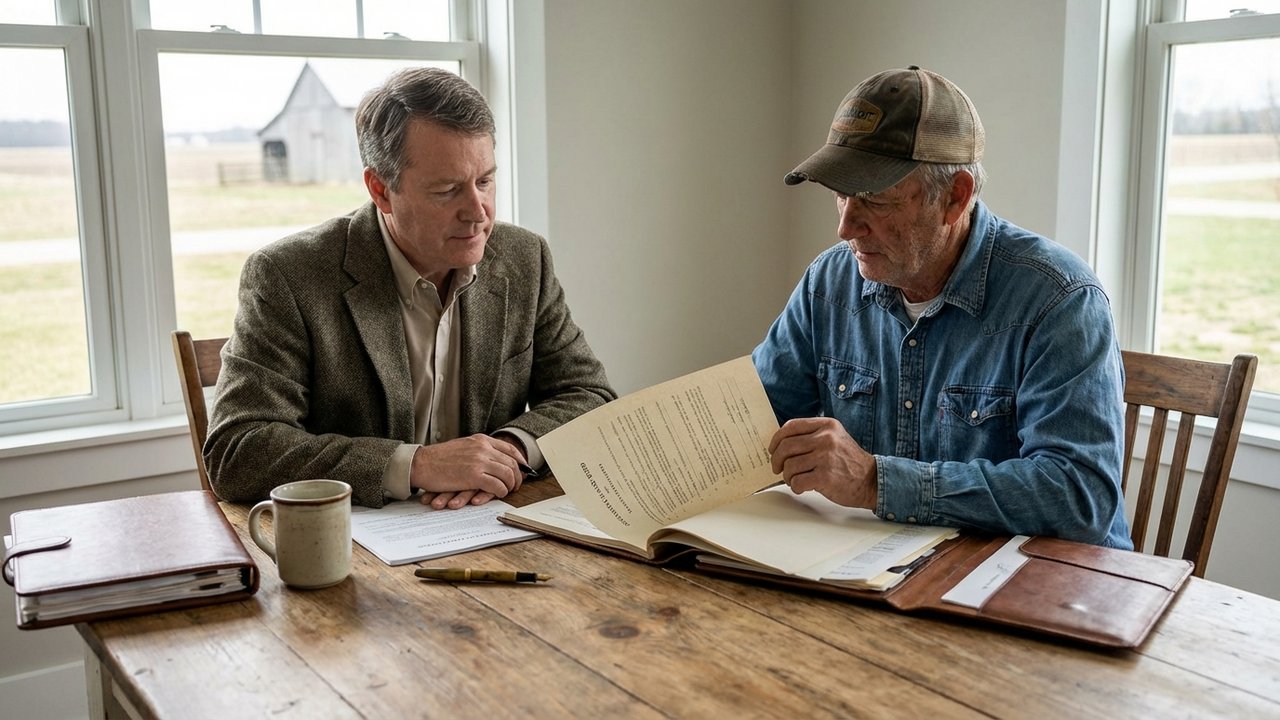 Documents de vente d'un terrain agricole préparés