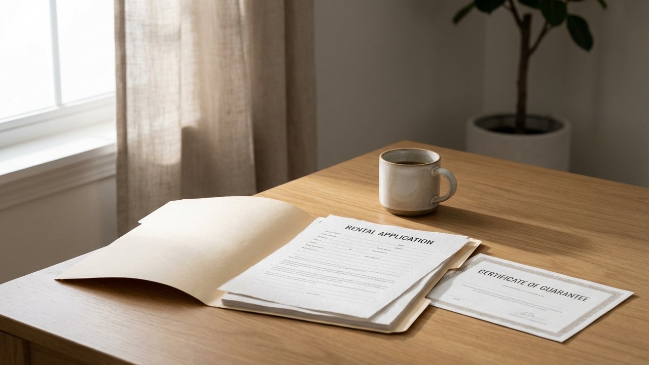 Dossier de candidature complet avec certificat de garant pour location