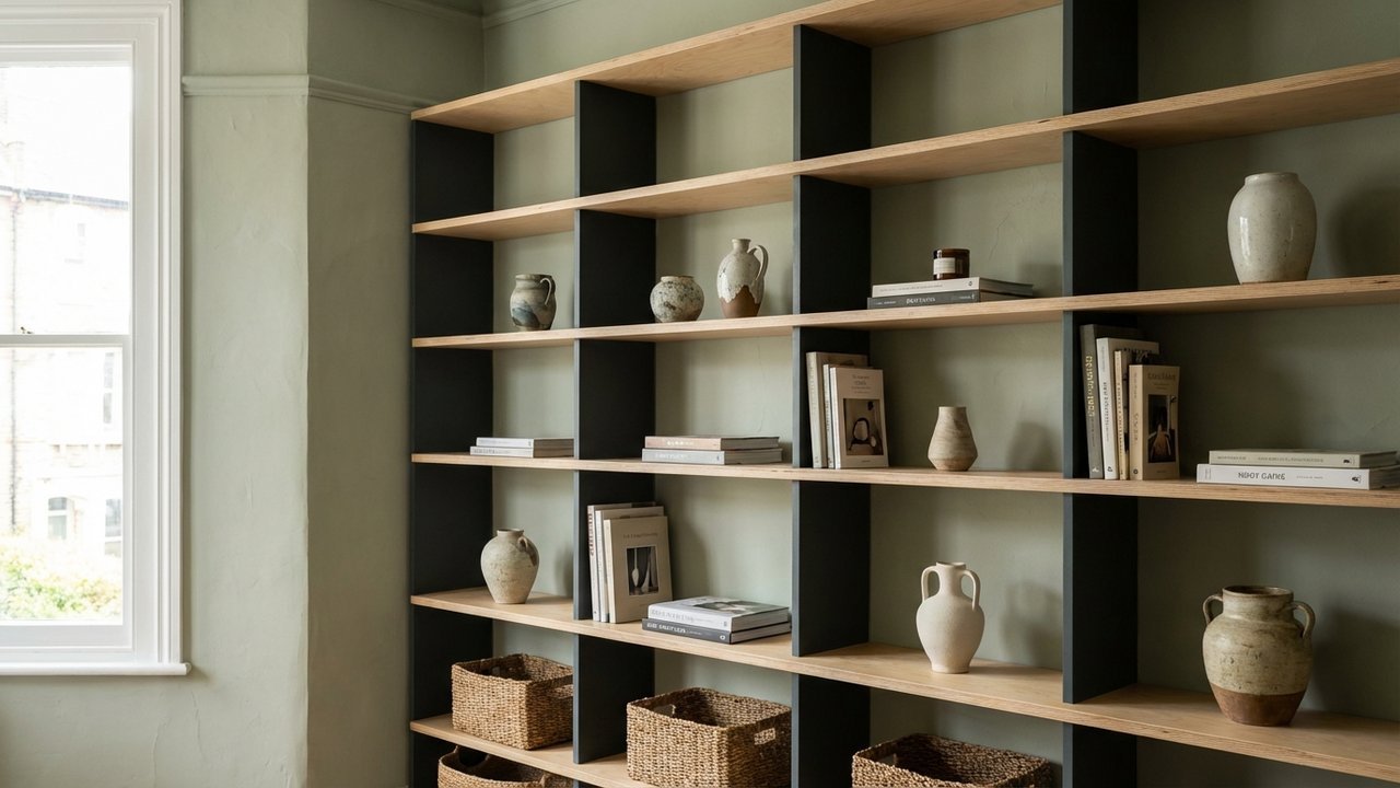 Étagère en MDF peint dans un décor intérieur