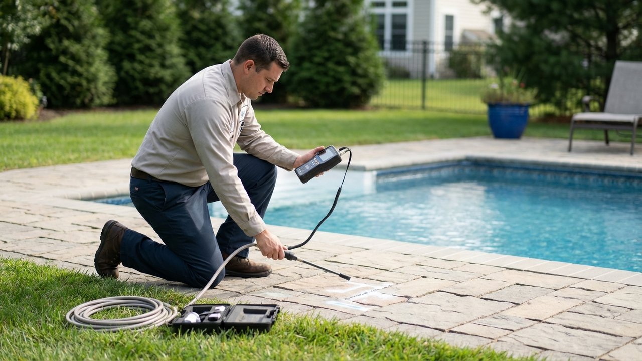 Détection d'une fuite dans les canalisations enterrées avec gaz traceur