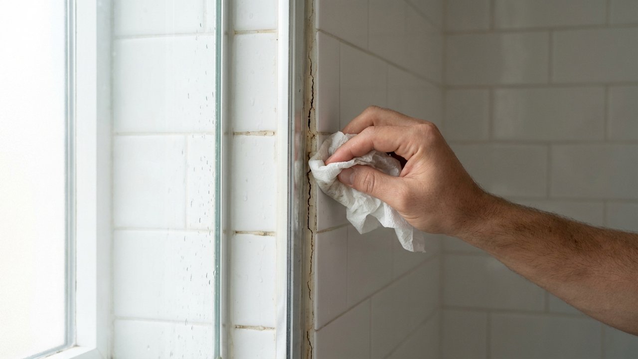 Test d'étanchéité d'un joint silicone défectueux sur douche