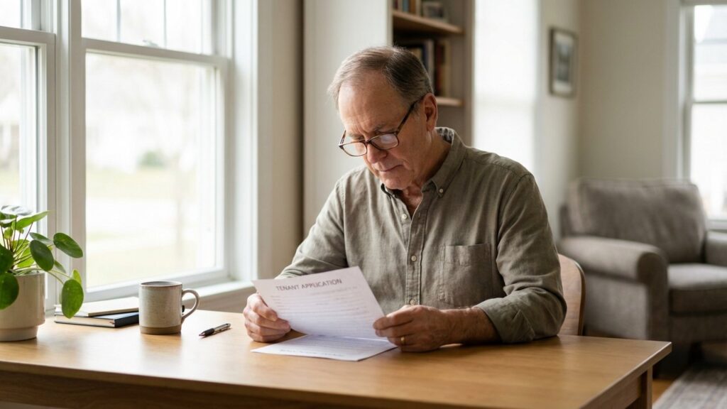 Examen d'un dossier de candidature locataire pour évaluer la solvabilité