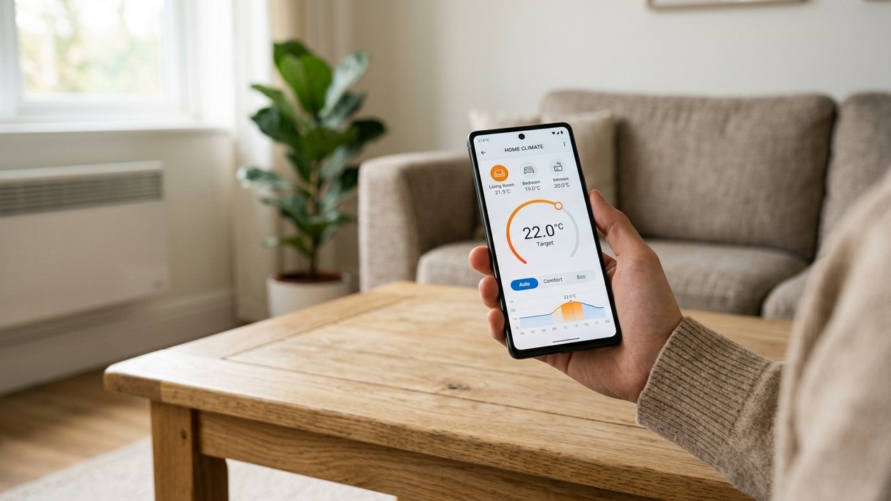 Application smartphone pour programmer le chauffage électrique pièce par pièce