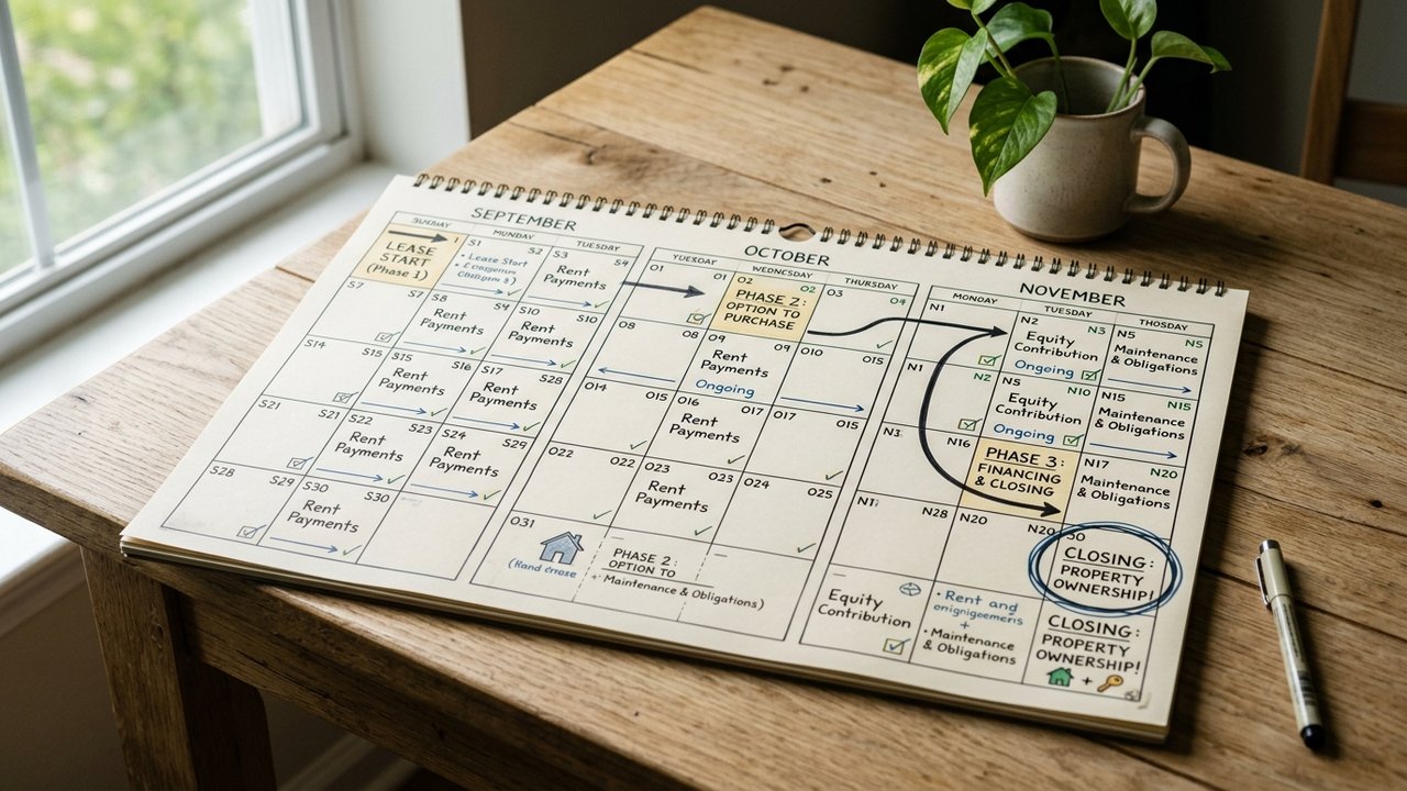 Chronologie des phases d'une location-vente immobilière