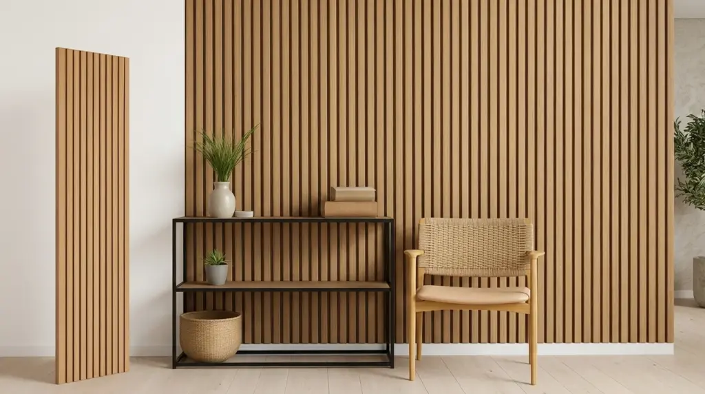 Panneau en bois pour améliorer le confort visuel et sonore d'une pièce