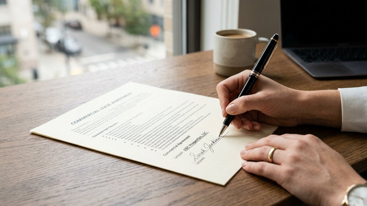Signature du contrat de bail d'un local commercial