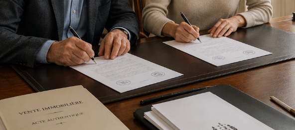 Signature devant le notaire