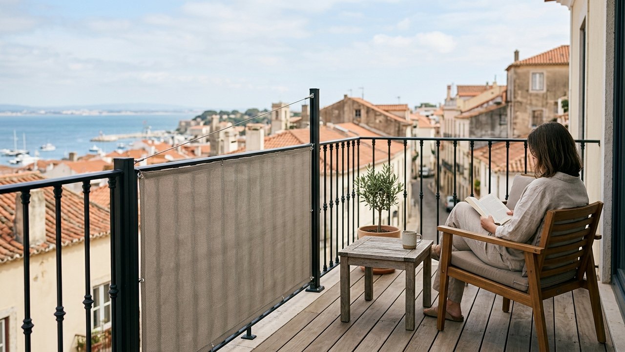 Installation amovible d'un brise-vue rétractable en copropriété