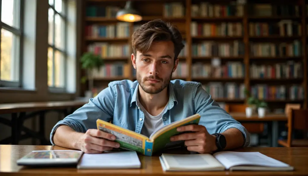 Étudiant qui réfléchit à son avenir