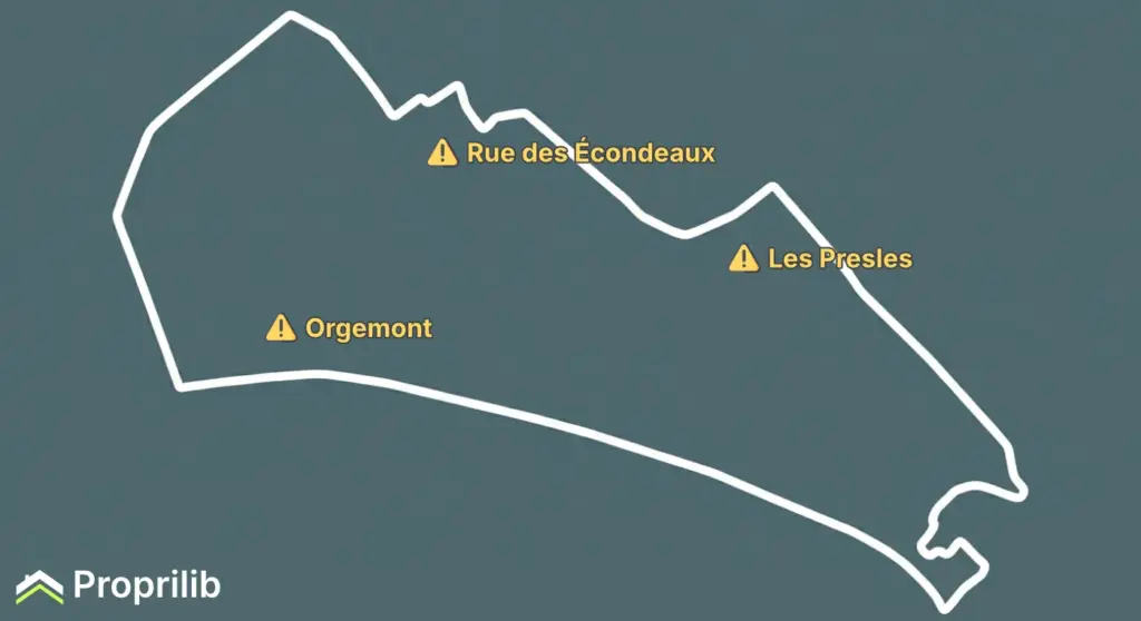 Carte des rues et des secteurs sensibles à Epinay