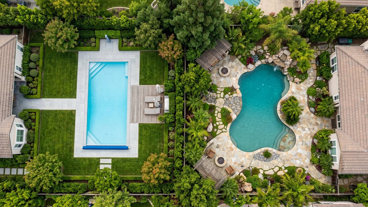 Comparaison entre une piscine rectangulaire et une piscine haricot pour la nage