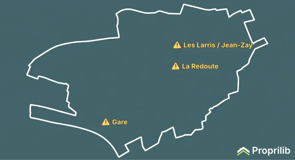Carte des rues et des secteurs sensibles à Fontenay sous Bois